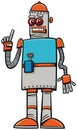 Cartoon robot fantasy comic character