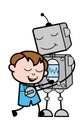 Cartoon Robot Giving a Hug