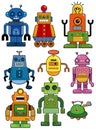 Cartoon robot icon set