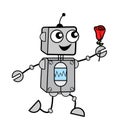 Cartoon Robot Proposing