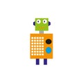 Cartoon robot. Tech vector. Vector illustration. stock image.