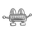 Cartoon Robot Vector Image Funny Character