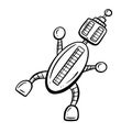 Cartoon Robot Vector Image Funny Character