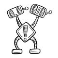Cartoon Robot Vector Image Funny Character