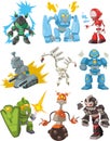 Cartoon robots icon