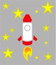 Cartoon about rocket