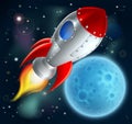 Cartoon Rocket Space Ship Royalty Free Stock Photo