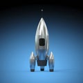 Cartoon rocket for space tourists - 3D rendering Royalty Free Stock Photo