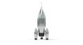 Cartoon rocket for space tourists - 3D rendering Royalty Free Stock Photo