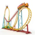 Cartoon roller coaster Royalty Free Stock Photo