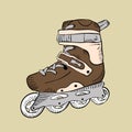 Cartoon roller skate