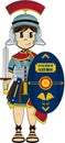 Cartoon Roman Centurion Soldier