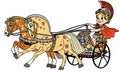 Cartoon roman chariot