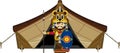 Cartoon Roman Soldier and Tent