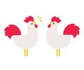 Simple cartoon rooster