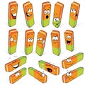 Cartoon rubbers or erasers Royalty Free Stock Photo