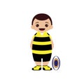 Cartoon rugby player illustration Royalty Free Stock Photo