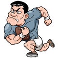 Cartoon Rugby player