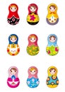 Cartoon Russian dolls