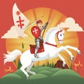 Cartoon Saint George& x27;s Day