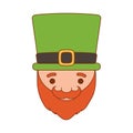 cartoon saint patrick day leprechaun with hat beard