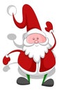 Cartoon Santa - Christmas Vector Illustration Royalty Free Stock Photo