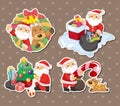 Cartoon santa claus Christmas stickers Royalty Free Stock Photo