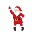 Cartoon Santa disco dancer, quirky comic animation character, isolated vector. Royalty Free Stock Photo