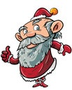 Cartoon santa giving thumbs up
