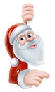 Cartoon Santa Pointing Royalty Free Stock Photo