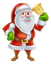 Cartoon Santa Ringing Bell