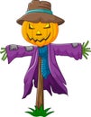 Cartoon scarecrow character Royalty Free Stock Photo