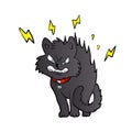 Cartoon scared black cat Royalty Free Stock Photo