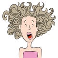 Cartoon Scared Female