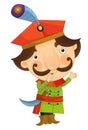 cartoon scene with medieval man like nobleman prince or merchant isolated illustration for children Royalty Free Stock Photo