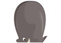 cartoon scene with whale fish animal toy element from playground isolated illustration for children