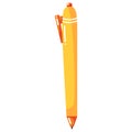 Cartoon school ball pen. Cute stationery for writing. Vector