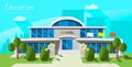 Cartoon school building Royalty Free Stock Photo