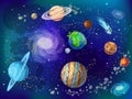 Cartoon Scientific Space Background