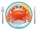 Cartoon Seafood Meal Concept