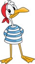 Cartoon seagull standing and looking vector Royalty Free Stock Photo