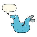 cartoon seal with speech bubble