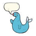 cartoon seal with speech bubble