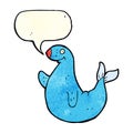 cartoon seal with speech bubble