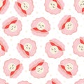 cartoon seamless pattern of cute shell with pearl