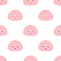 cartoon seamless pattern with mochi character