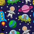 Cartoon seamless space