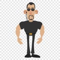 Cartoon security man Royalty Free Stock Photo