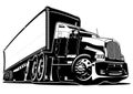 Cartoon semi truck Royalty Free Stock Photo