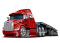 Cartoon oversize load transporter Royalty Free Stock Photo